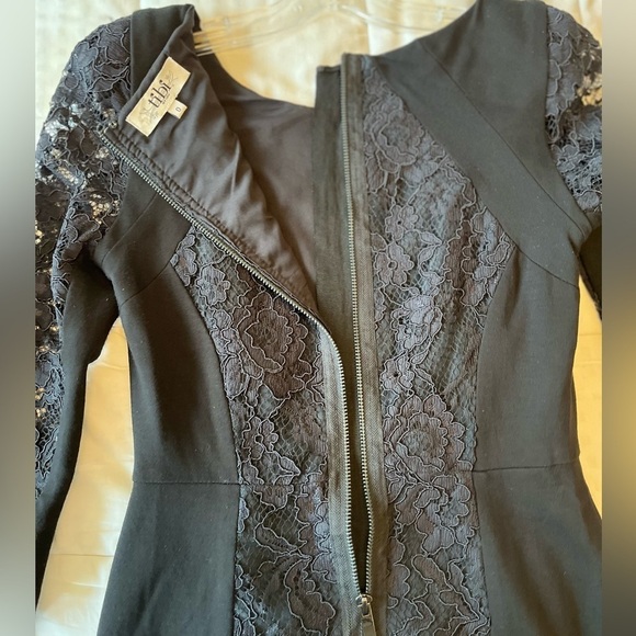 TIBI NYC Chantal Lace Dress 0 Black - Picture 8 of 14